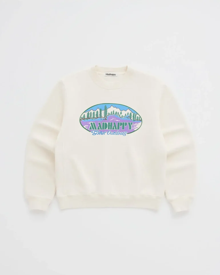 Madhappy Great Outdoors Green Crewneck - Image 2