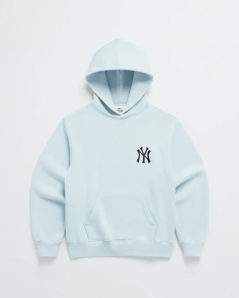 White Madhappy Yankees Embroidered Fleece Hoodie - Image 4