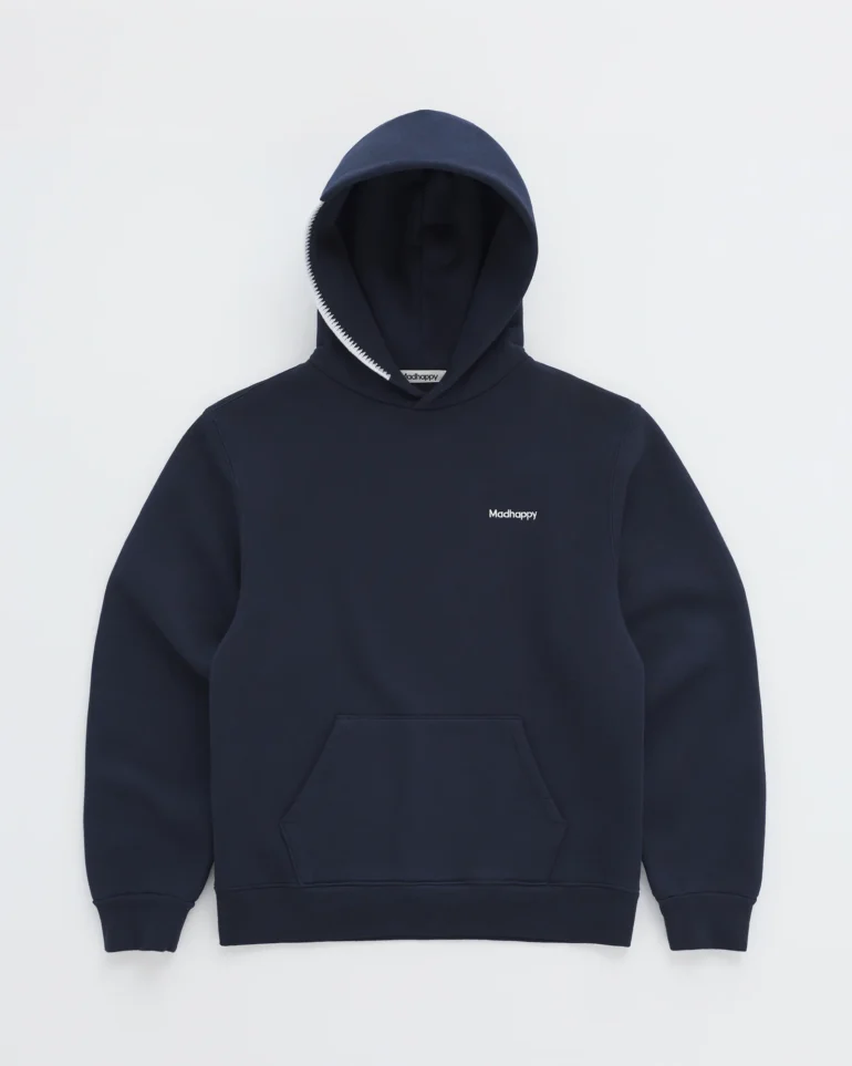Madhappy Classics Fleece Blue Hoodie - Image 5