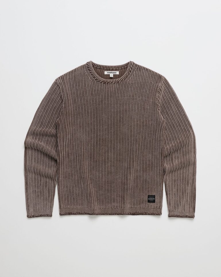 Mended Rib Sweater Brown
