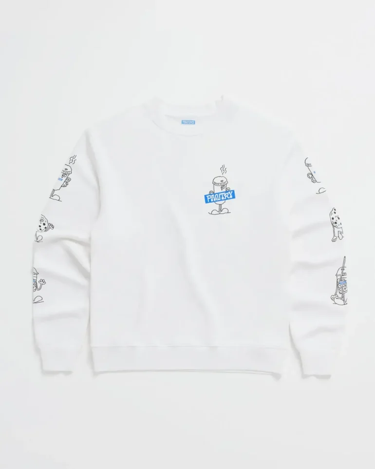 Madhappy Pantry Pals Fleece Crewneck White - Image 2