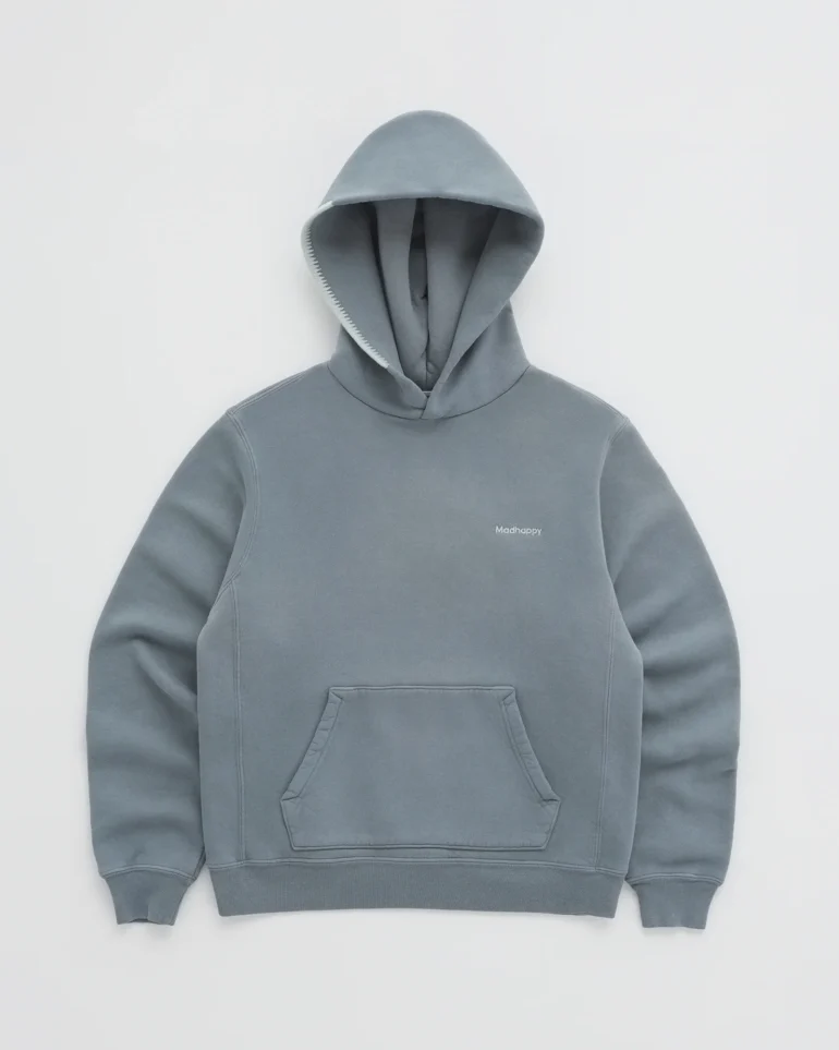 Madhappy Classics Fleece Blue Hoodie - Image 8