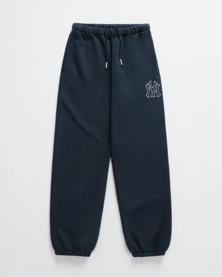 Madhappy Yankees Embroidered Fleece Sweatpants White - Image 5