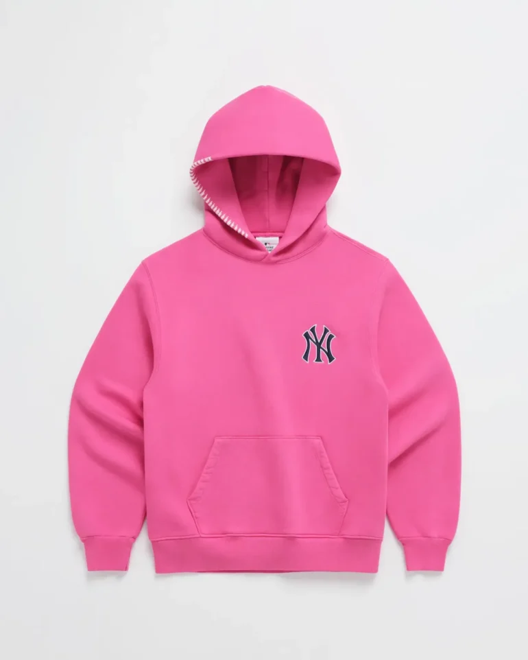 White Madhappy Yankees Embroidered Fleece Hoodie - Image 6
